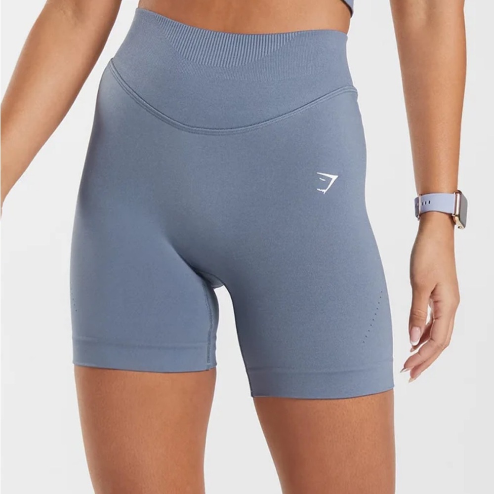 Gymshark sweat seamless shorts in evening blue